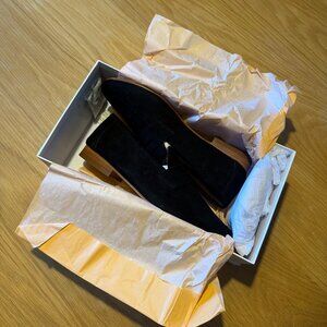 Quince Suede Loafers - Black, Size 8 (NEW IN BOX)